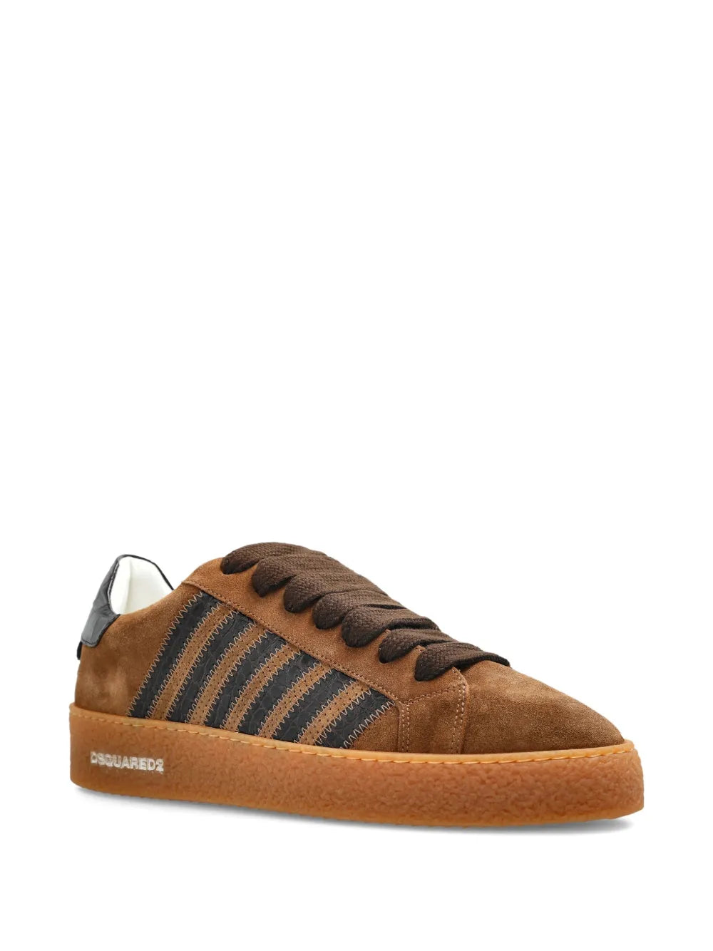 Dsquared2 Rappers Delight Suede-Leather Striped Sneakers