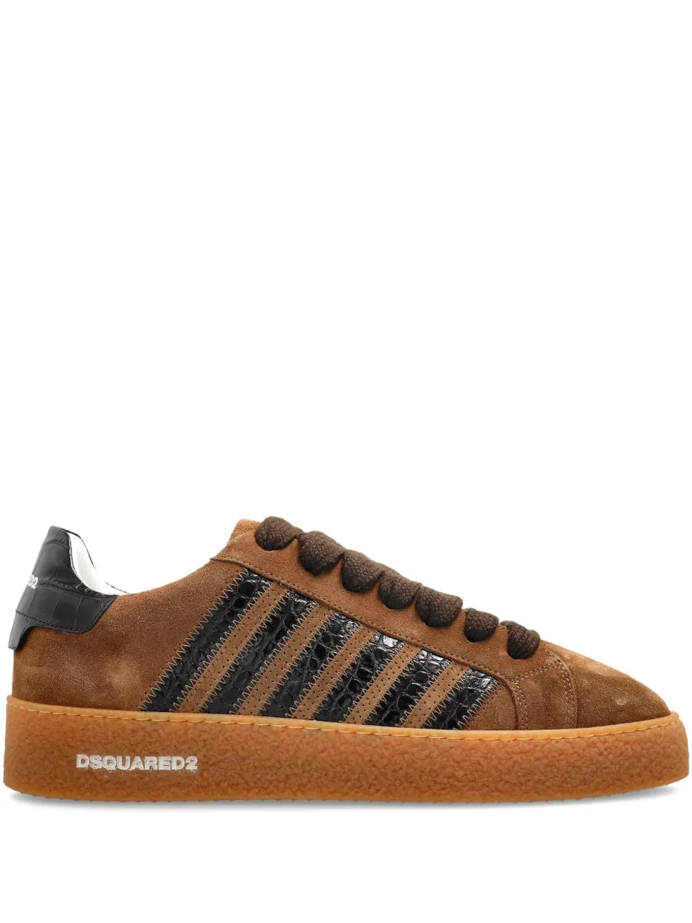 Dsquared2 Rappers Delight Suede-Leather Striped Sneakers