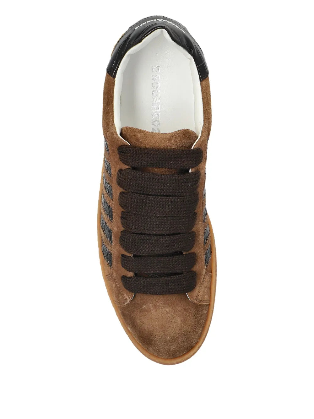 Dsquared2 Rappers Delight Suede-Leather Striped Sneakers