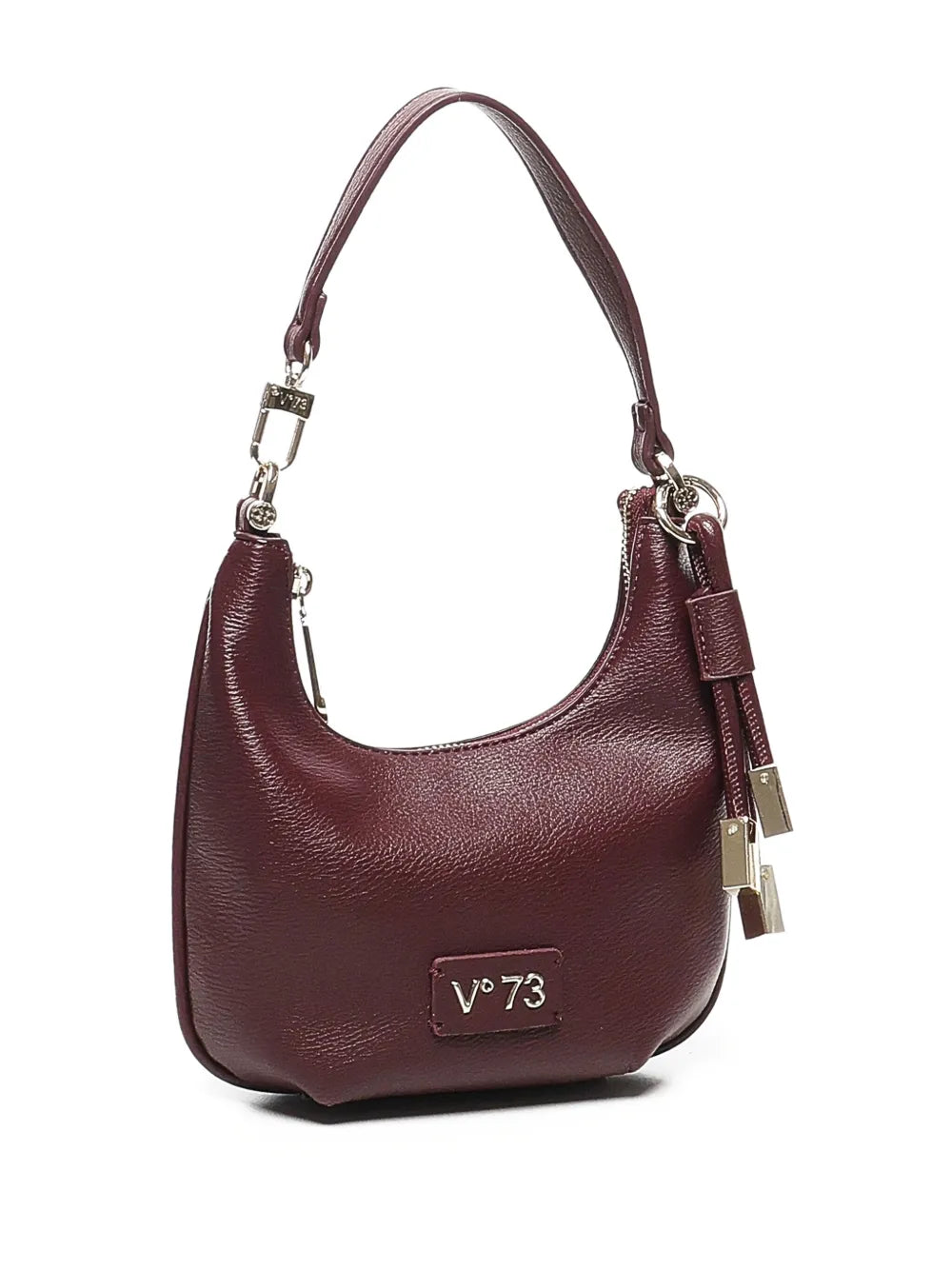 V?3zip-fastening half-moon shoulder bag
