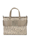 Armani Exchangelogo-plaque buckle tote bag