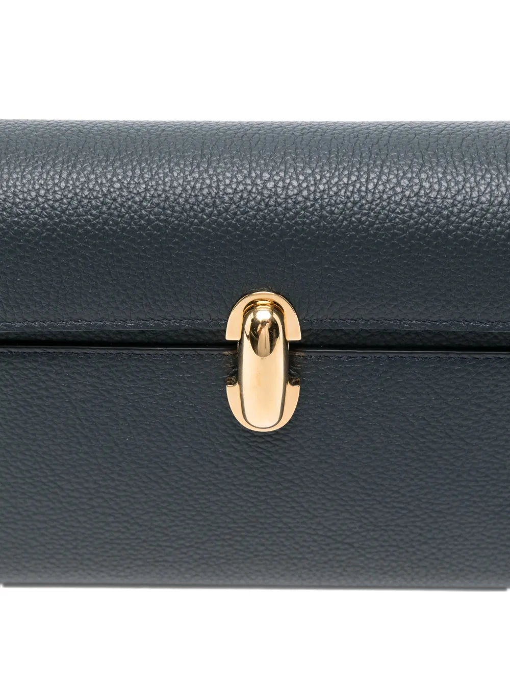 Savette clasp-fastening leather shoulder bag