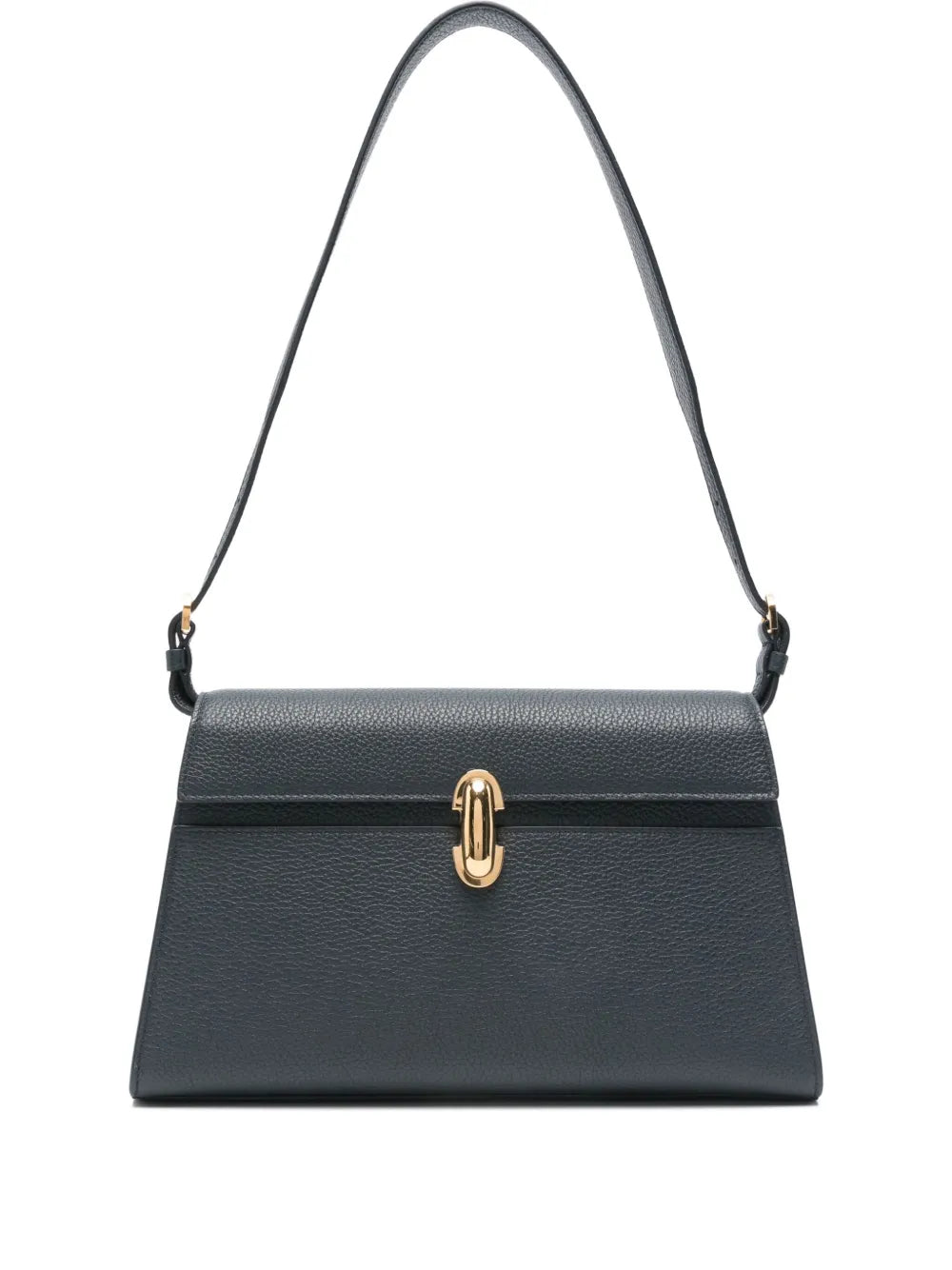 Savette clasp-fastening leather shoulder bag