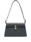 Savette clasp-fastening leather shoulder bag