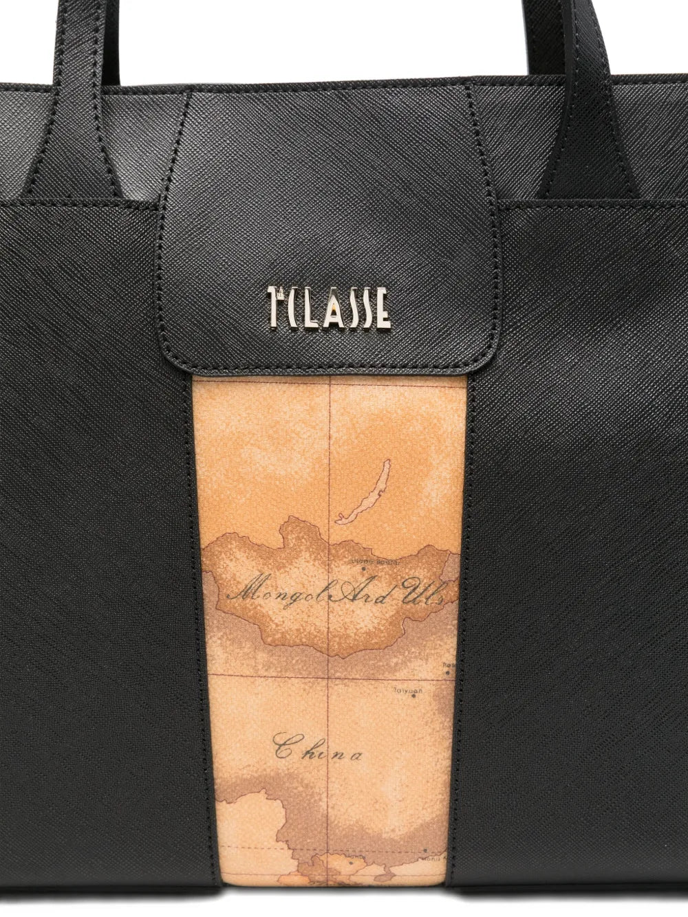 ALVIERO MARTINI 1° CLASSEmap-print leather tote bag