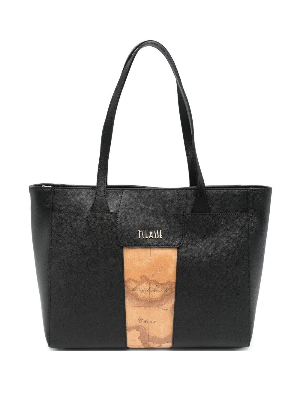 ALVIERO MARTINI 1° CLASSEmap-print leather tote bag