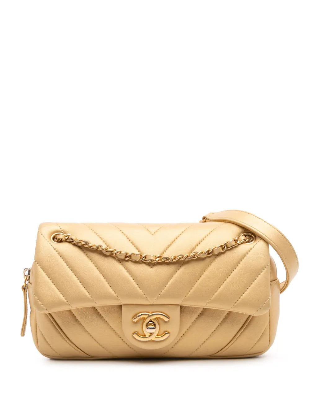 Pre-OwnedCHANEL Pre-Owned2014-2015 Mini Quilted Chevron Lambskin Camera Case Flap crossbody bag