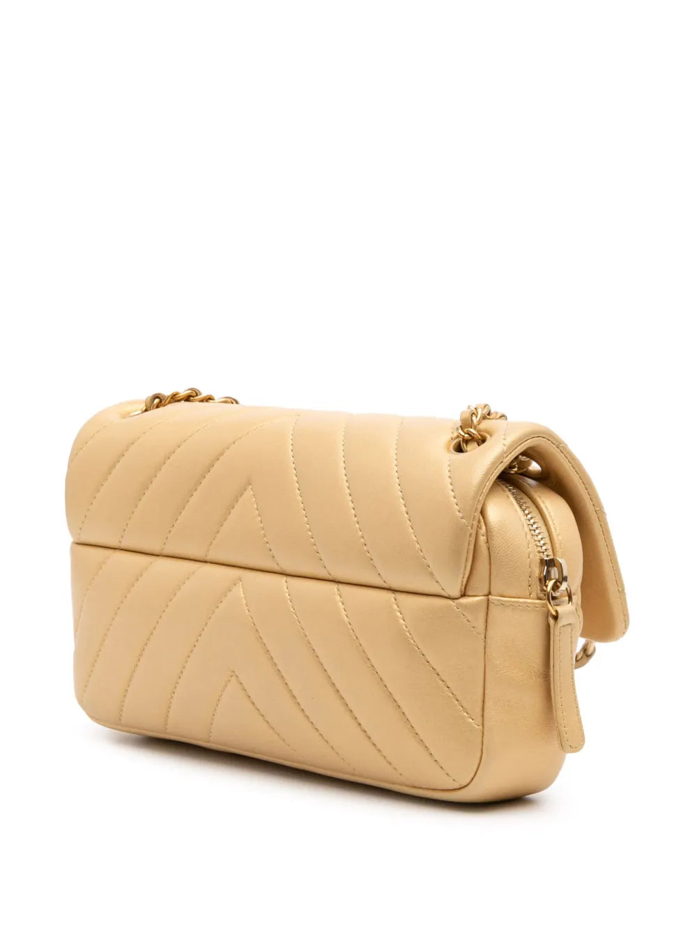 Pre-OwnedCHANEL Pre-Owned2014-2015 Mini Quilted Chevron Lambskin Camera Case Flap crossbody bag