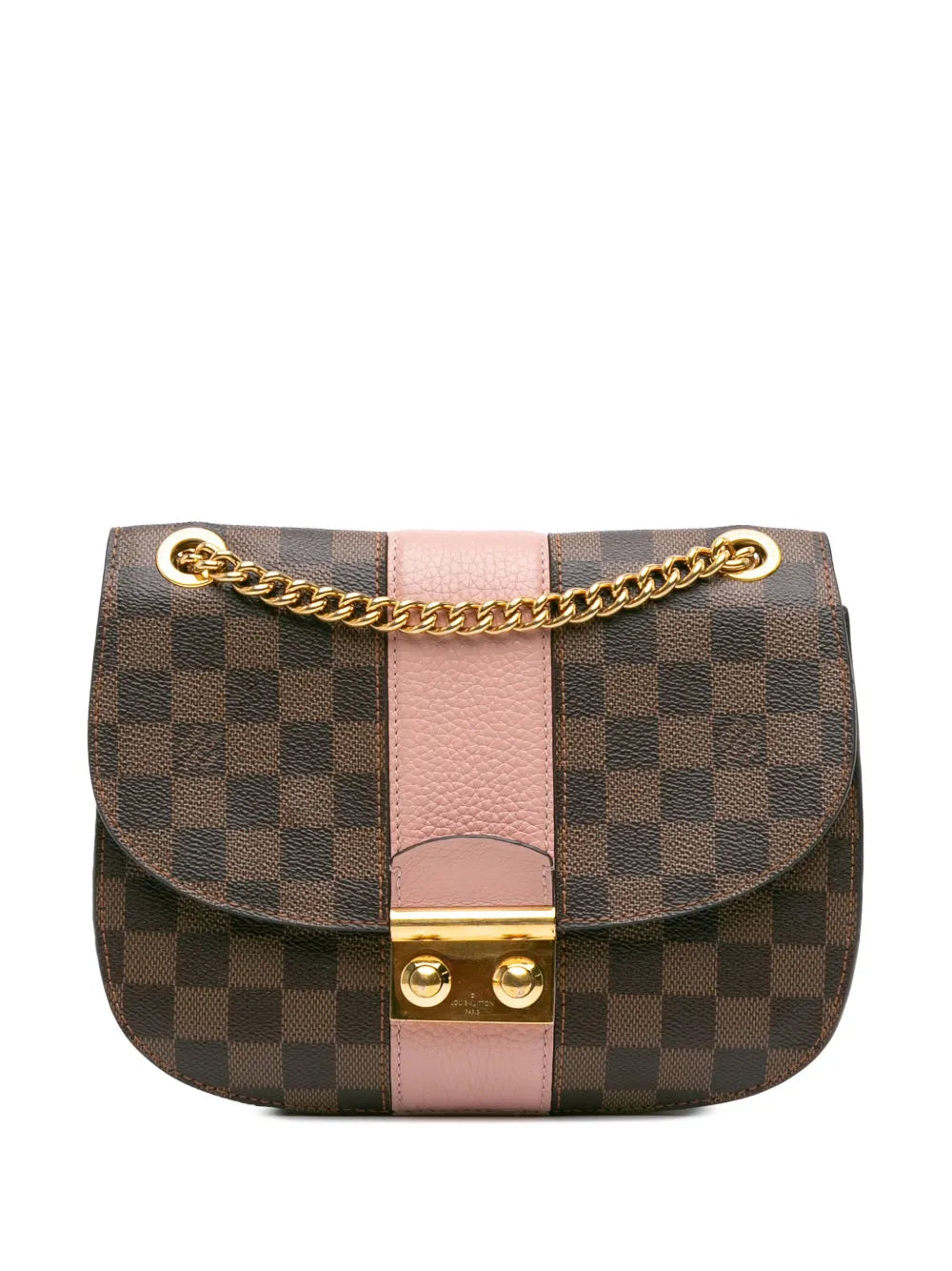 Pre-OwnedLouis Vuitton Pre-Owned2018 Damier Ebene Cuir Taurillon Wight shoulder bag