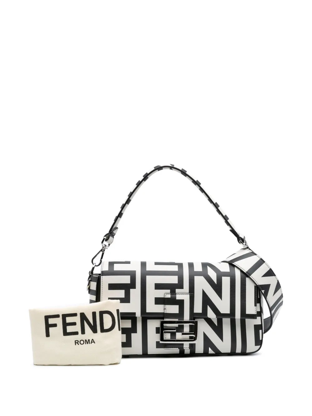 Pre-OwnedFendi Pre-Owned2000-2010 Marc Jacobs Nappa Vitello King Logo Print Baguette satchel