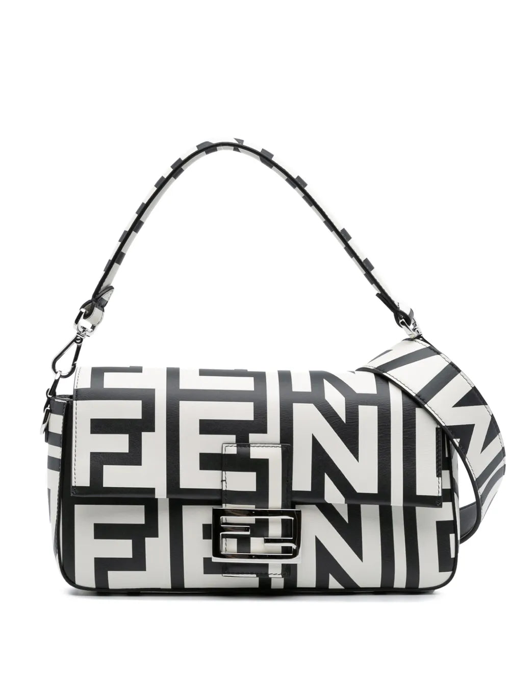 Pre-OwnedFendi Pre-Owned2000-2010 Marc Jacobs Nappa Vitello King Logo Print Baguette satchel