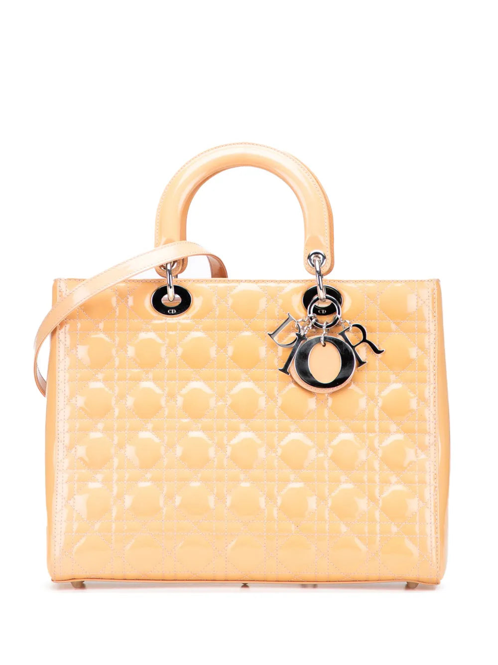 Pre-OwnedChristian Dior Pre-Owned2012 Large Patent Cannage Lady Dior satchel