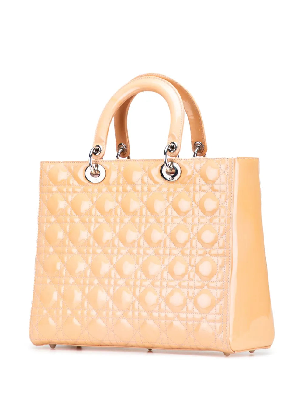 Pre-OwnedChristian Dior Pre-Owned2012 Large Patent Cannage Lady Dior satchel