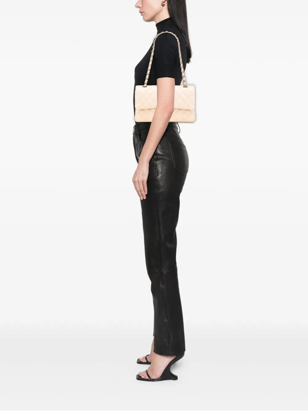 Pre-OwnedCHANEL Pre-Owned2019 Medium Classic Iridescent Caviar Double Flap shoulder bag