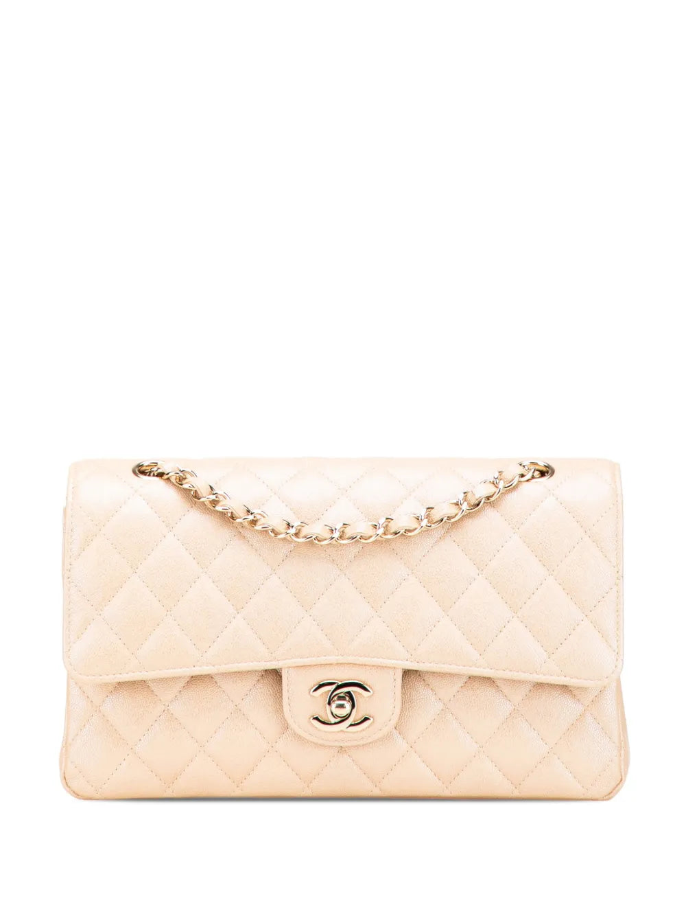 Pre-OwnedCHANEL Pre-Owned2019 Medium Classic Iridescent Caviar Double Flap shoulder bag