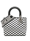 Pre-OwnedChristian Dior Pre-Owned2017 Medium Calfskin Checkered Lady Dior satchel