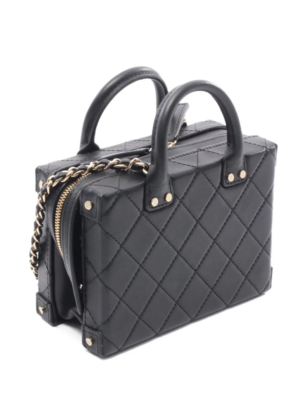 Pre-OwnedCHANEL Pre-Owned2021s small diamond-quilted two-way vanity bag