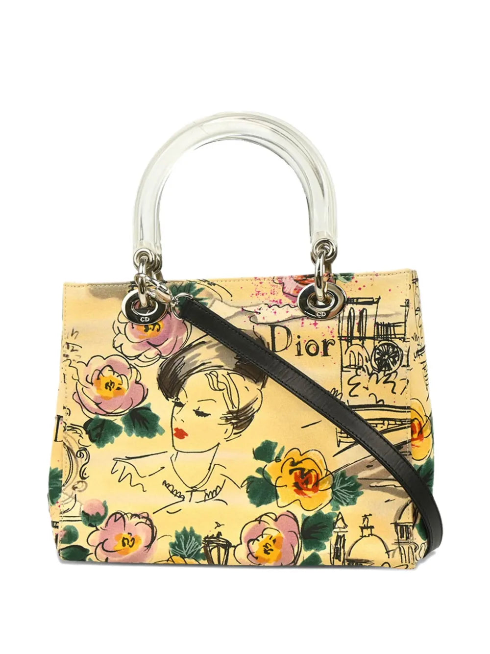 Pre-OwnedChristian Dior Pre-Owned2005s Lady Dior 2way floral-print handbag