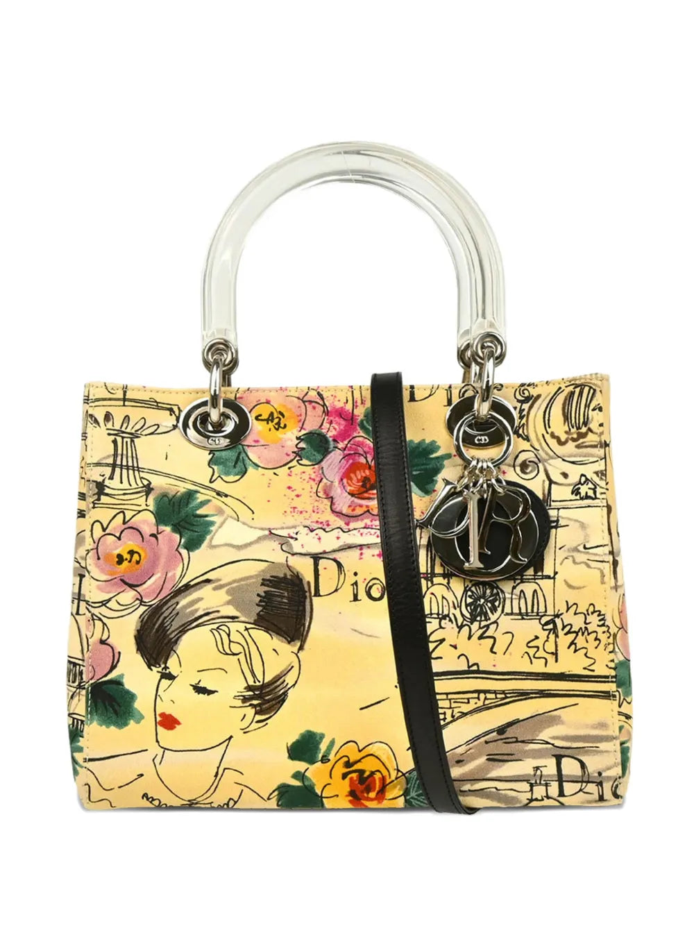 Pre-OwnedChristian Dior Pre-Owned2005s Lady Dior 2way floral-print handbag