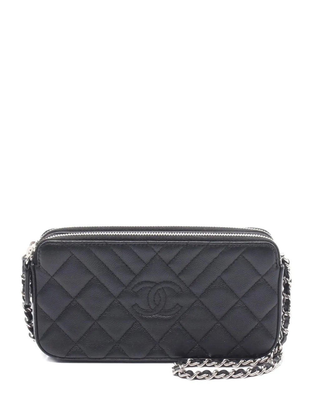 Pre-OwnedCHANEL Pre-Owned2018-2019 W-Zip chain wallet