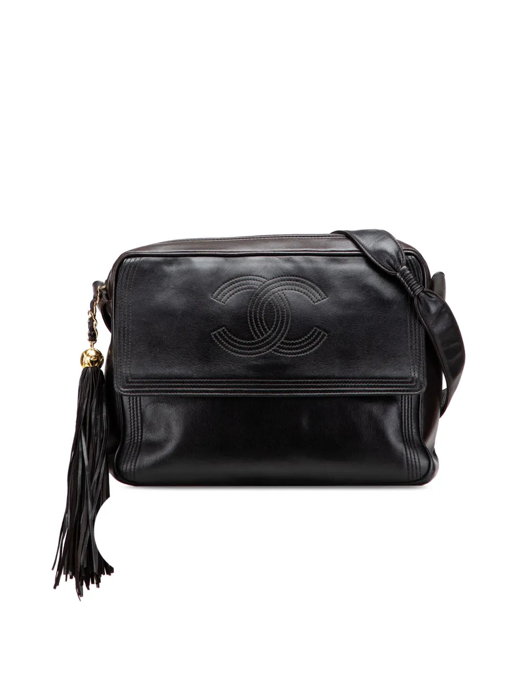 Pre-OwnedCHANEL Pre-Owned1994-1996 CC Lambskin Flap Tassel crossbody bag