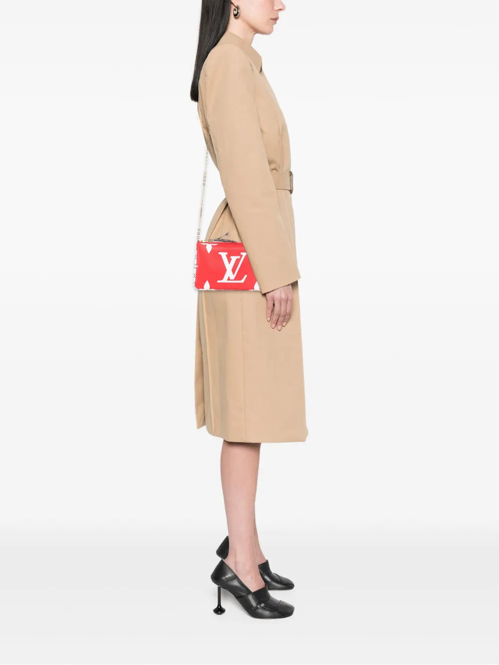 Pre-OwnedLouis Vuitton Pre-Owned2019 Limited Edition Monogram Giant Double Zip Pochette crossbody bag