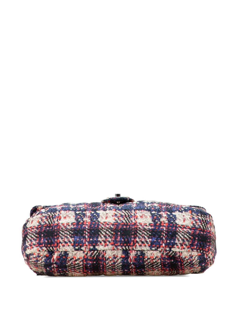 Pre-OwnedCHANEL Pre-Owned2013-2014 CC Nylon Tweed Print Single Flap shoulder bag