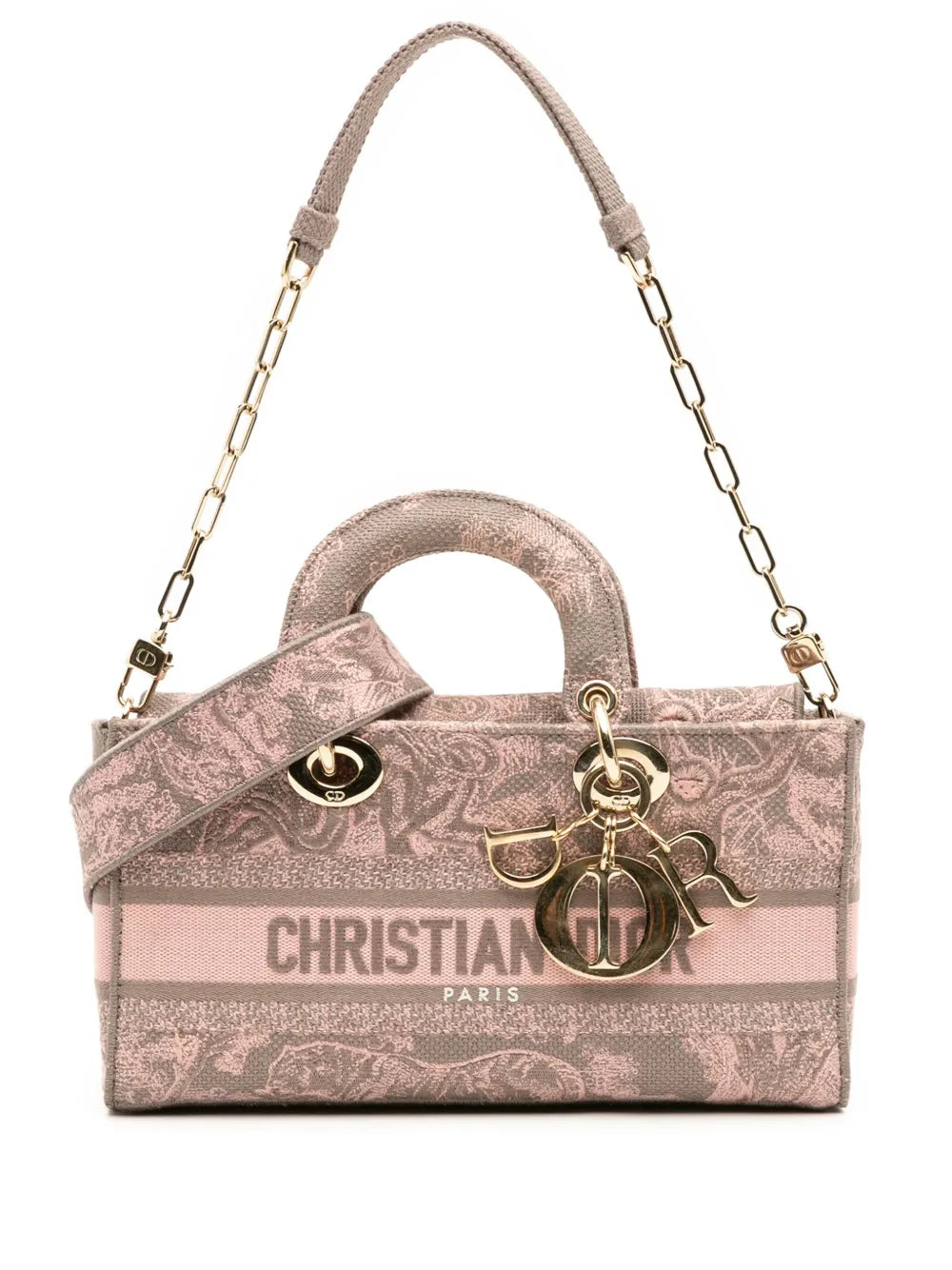 Pre-OwnedChristian Dior Pre-Owned2023 Medium Canvas Embroidered Toile De Jouy Lady D Joy satchel