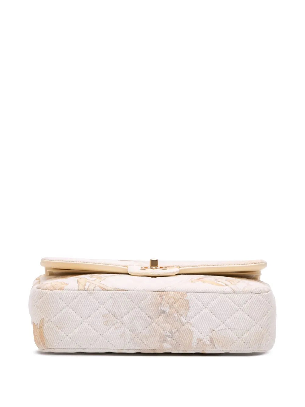 Pre-OwnedCHANEL Pre-Owned2018 Medium Classic Printed Denim Floral Double Flap shoulder bag