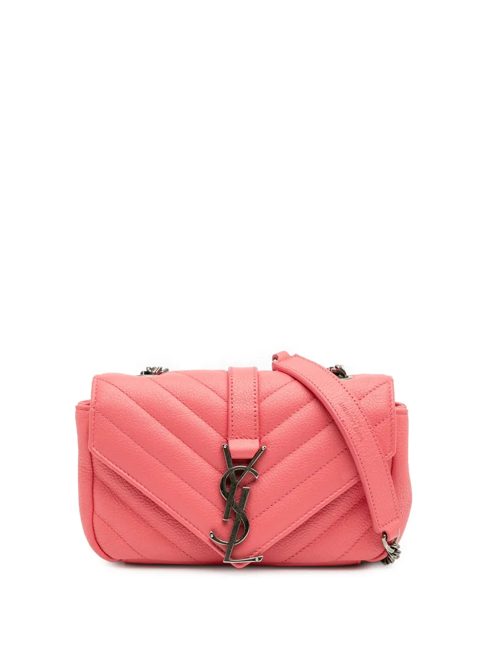 Pre-OwnedSaint Laurent Pre-Owned2015 Baby Grained Calfskin Chevron Classic Monogram Chain Bag crossbody bag
