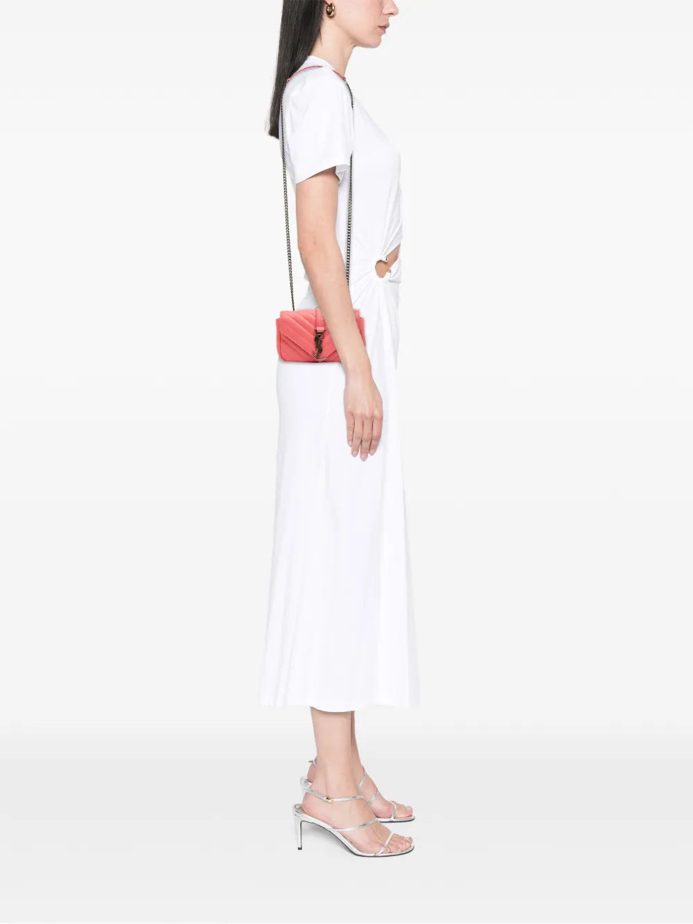 Pre-OwnedSaint Laurent Pre-Owned2015 Baby Grained Calfskin Chevron Classic Monogram Chain Bag crossbody bag