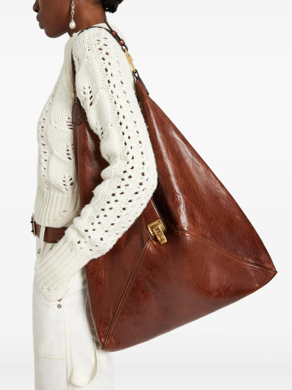 Ermanno Scervinolarge Dudu buckle clutch bag