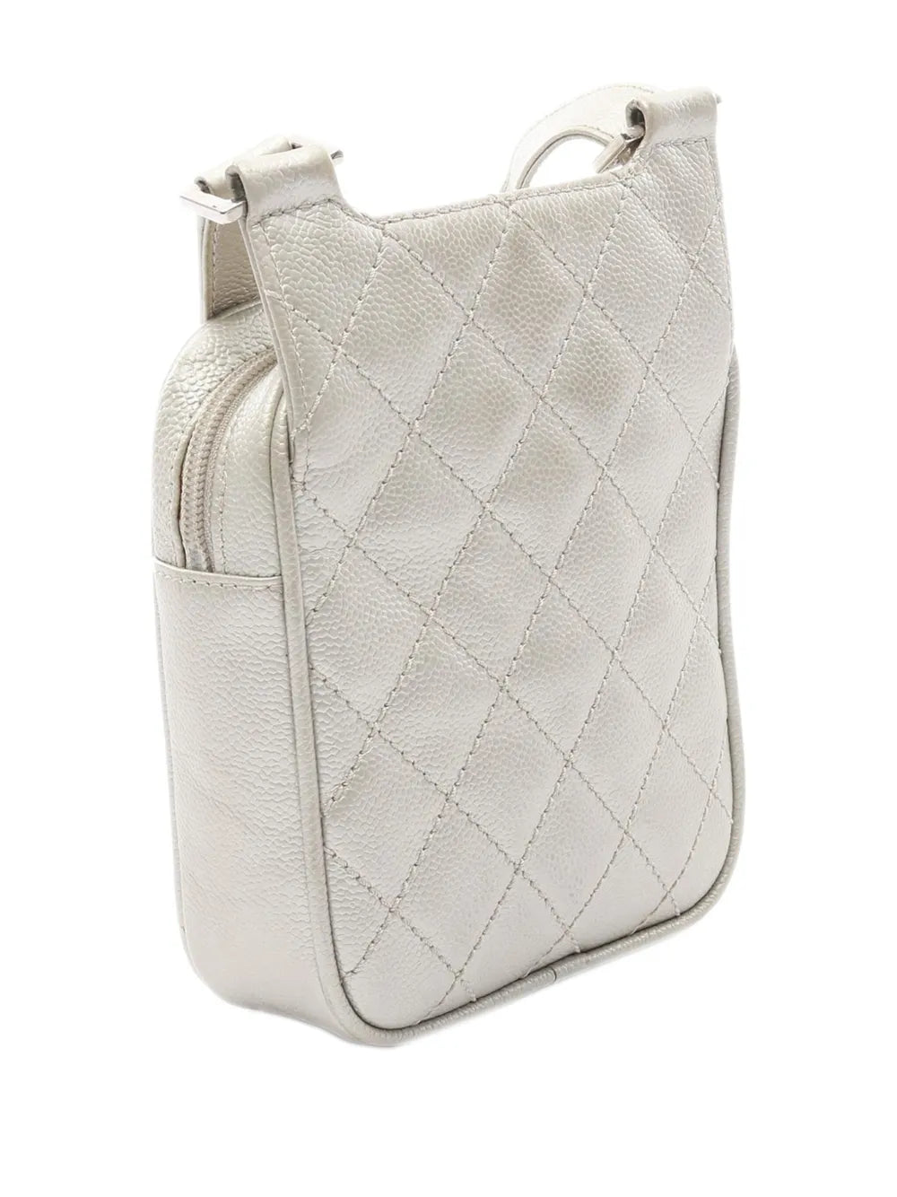 Pre-OwnedCHANEL Pre-Owned2005-2006 CC Quilted Caviar crossbody bag