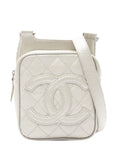 Pre-OwnedCHANEL Pre-Owned2005-2006 CC Quilted Caviar crossbody bag