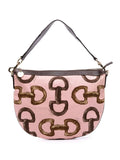 Pre-OwnedGucci Pre-Owned2000-2015 Canvas Bamboo Horsebit Print hobo bag