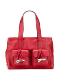 Pre-OwnedBurberry Pre-Owned2000-2017 House Check Trimmed Grainy Calfskin Horn Toggle tote bag