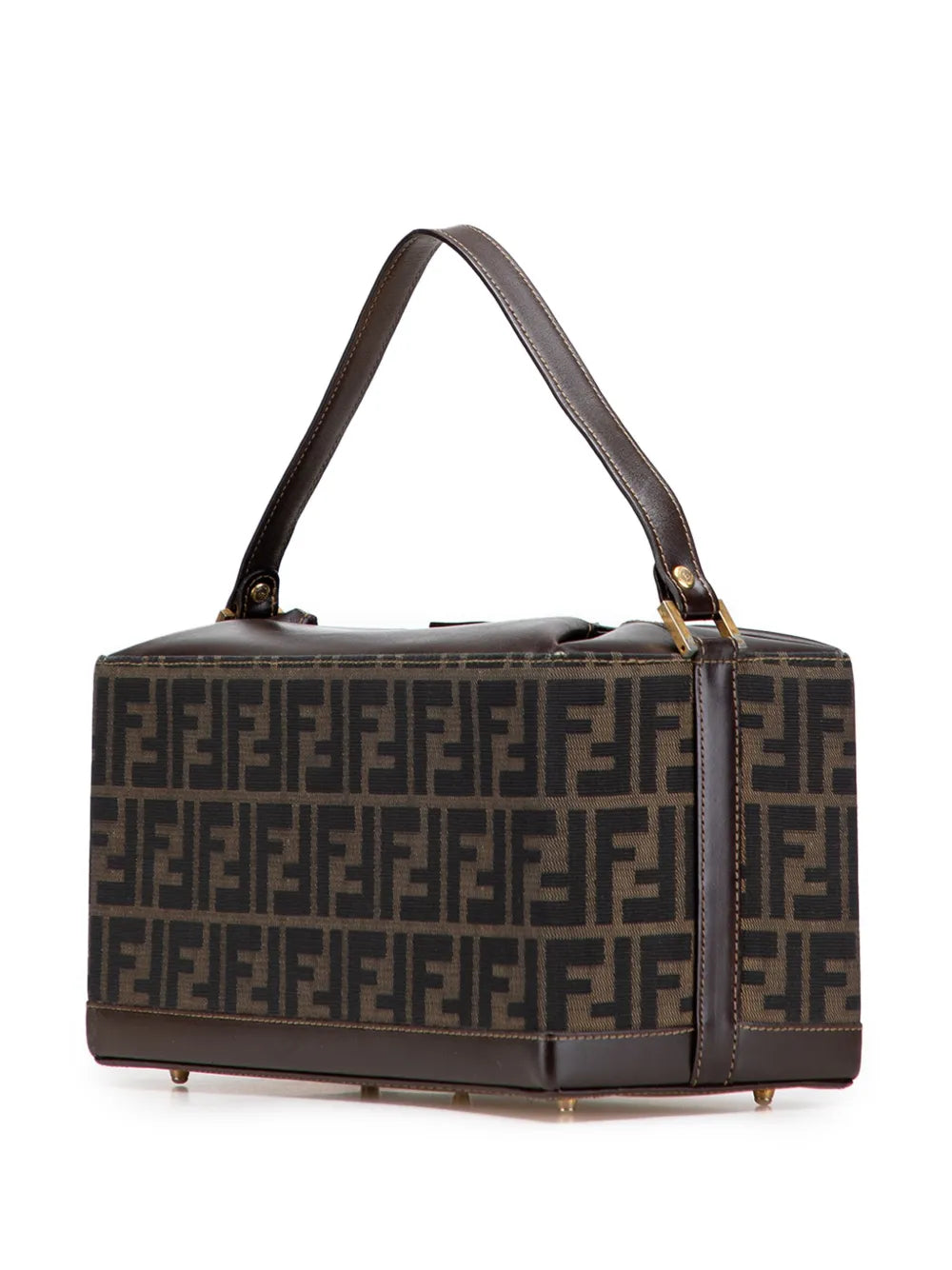 Pre-OwnedFendi Pre-Owned2000-2010 Zucca Canvas Push Lock Box handbag