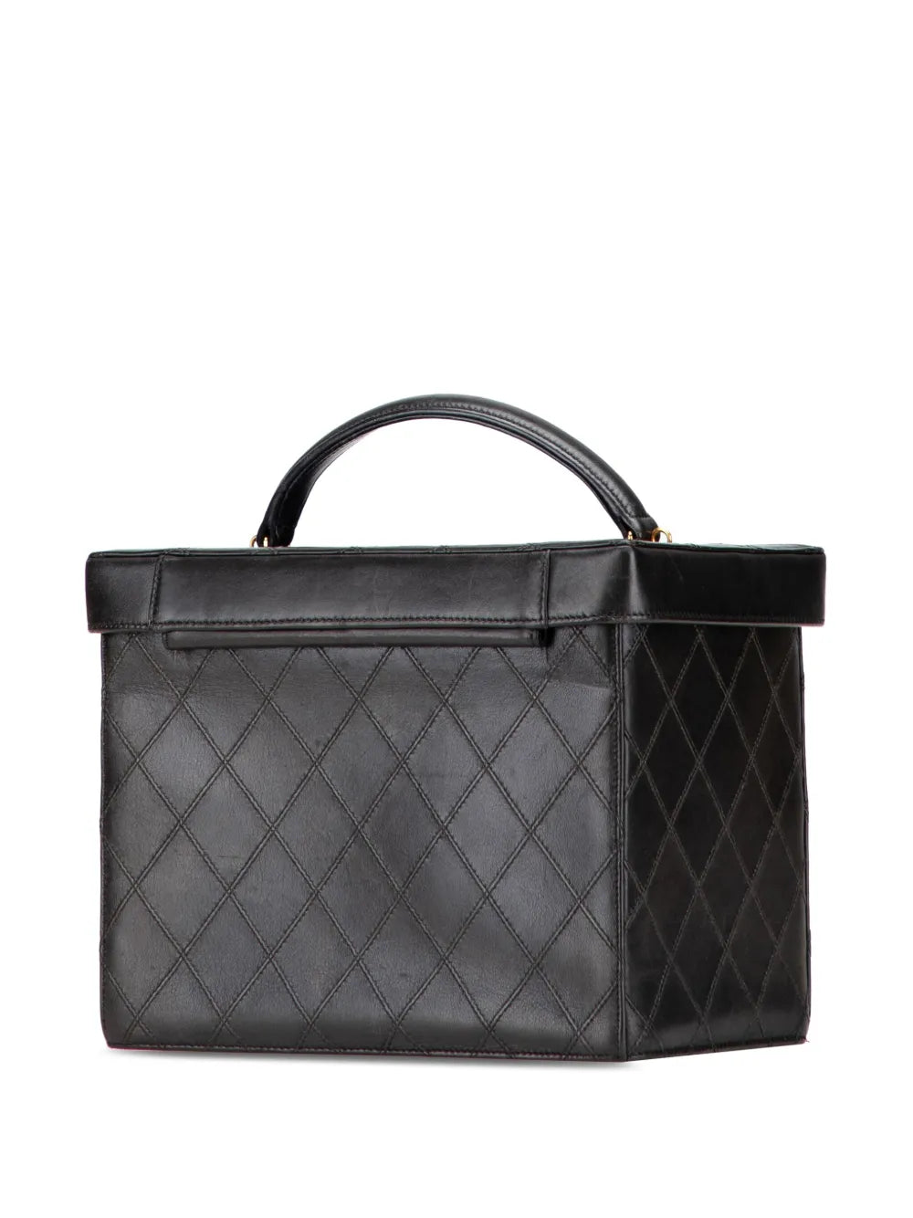 Pre-OwnedCHANEL Pre-Owned1994-1996 CC Stitched Calfskin Turnlock Case vanity bag