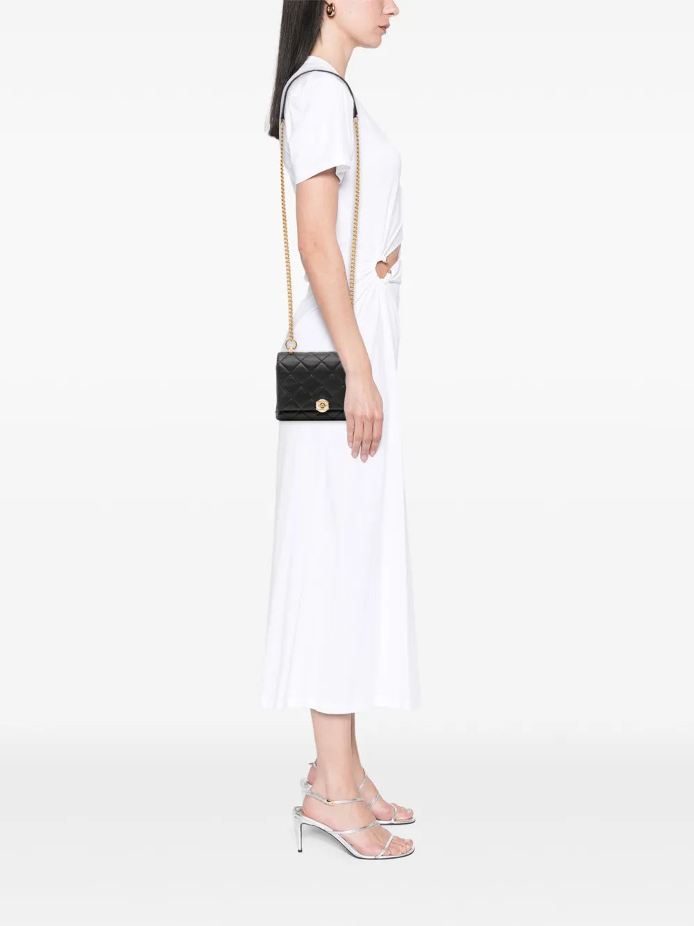 Pre-OwnedCHANEL Pre-Owned2019 Mini Quilted Calfskin Pearl CC Accordion Flap crossbody bag