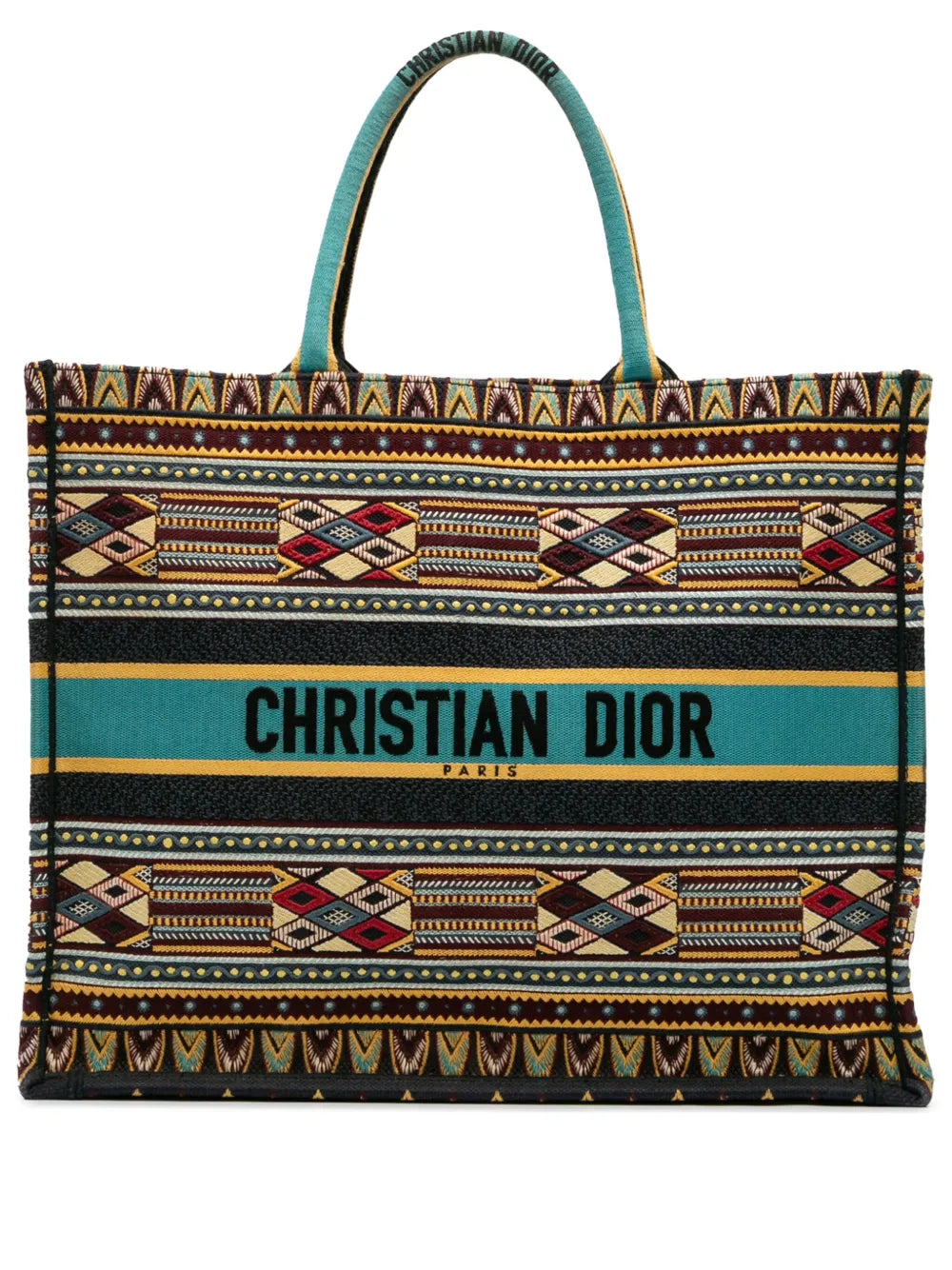 Pre-OwnedChristian Dior Pre-Owned2019 Large Embroidered Canvas Book tote bag