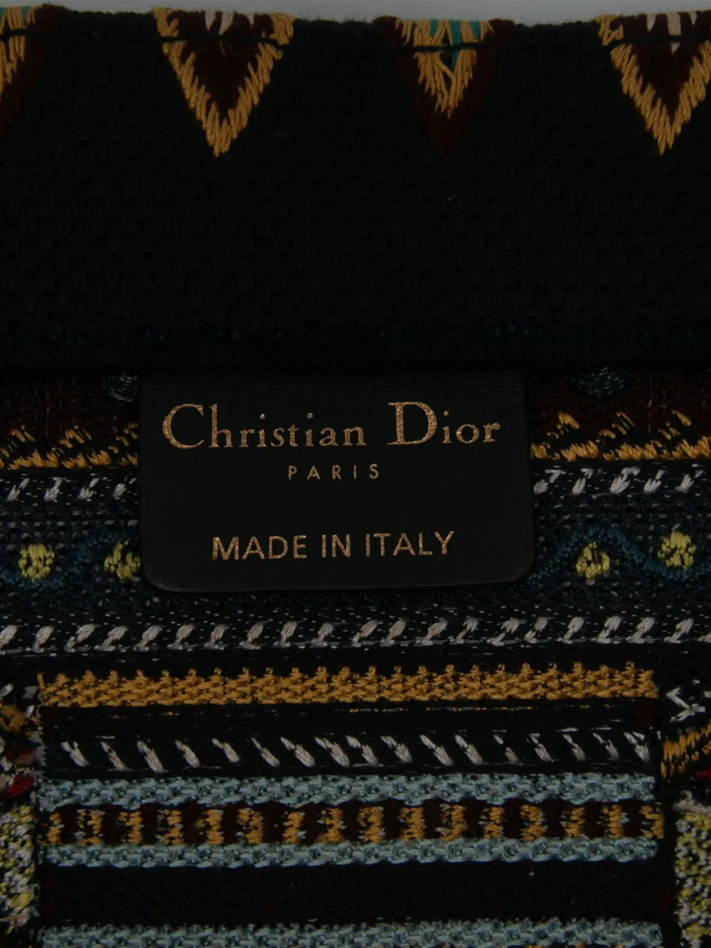 Pre-OwnedChristian Dior Pre-Owned2019 Large Embroidered Canvas Book tote bag