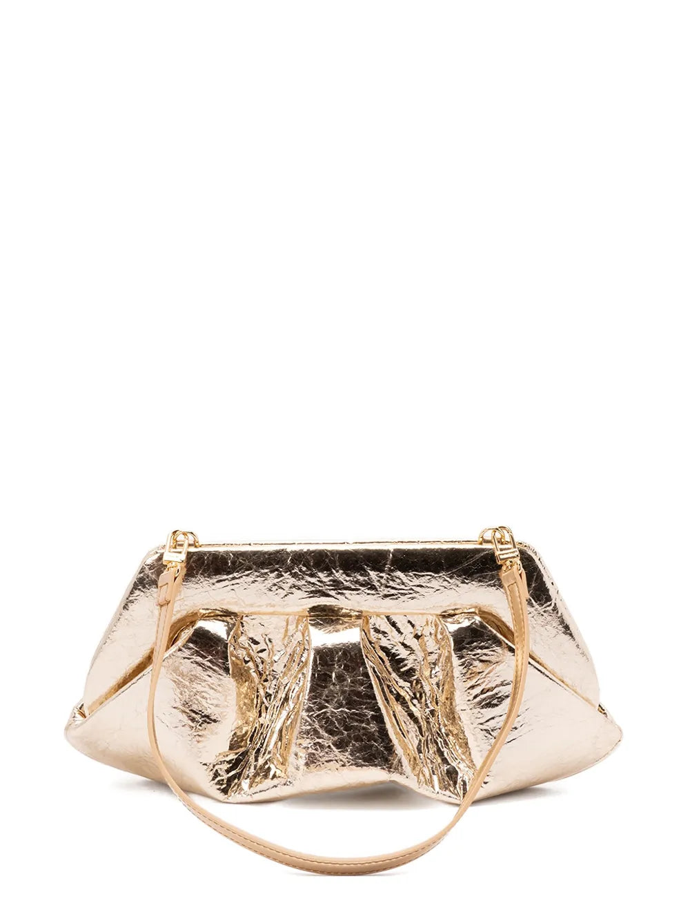 Themoir?ea Pineapple metallic-finish clutch bag