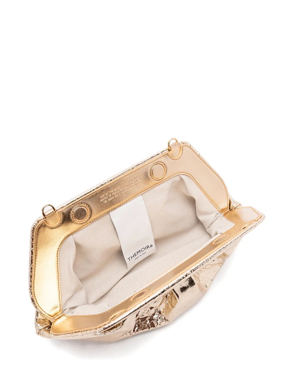 Themoir?ea Pineapple metallic-finish clutch bag