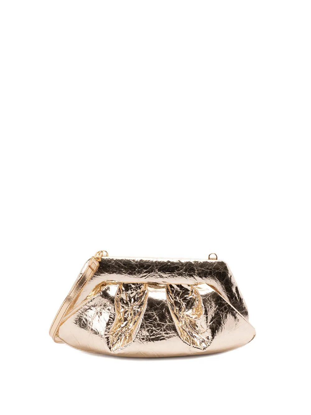 Themoir?ea Pineapple metallic-finish clutch bag