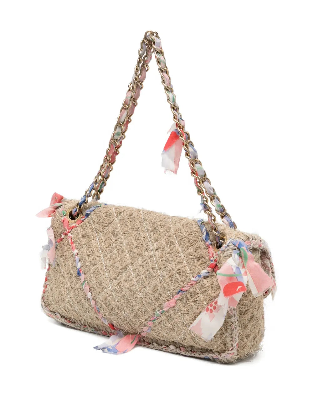Pre-OwnedCHANEL Pre-Owned2010 CC Straw Flap shoulder bag
