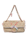 Pre-OwnedCHANEL Pre-Owned2010 CC Straw Flap shoulder bag