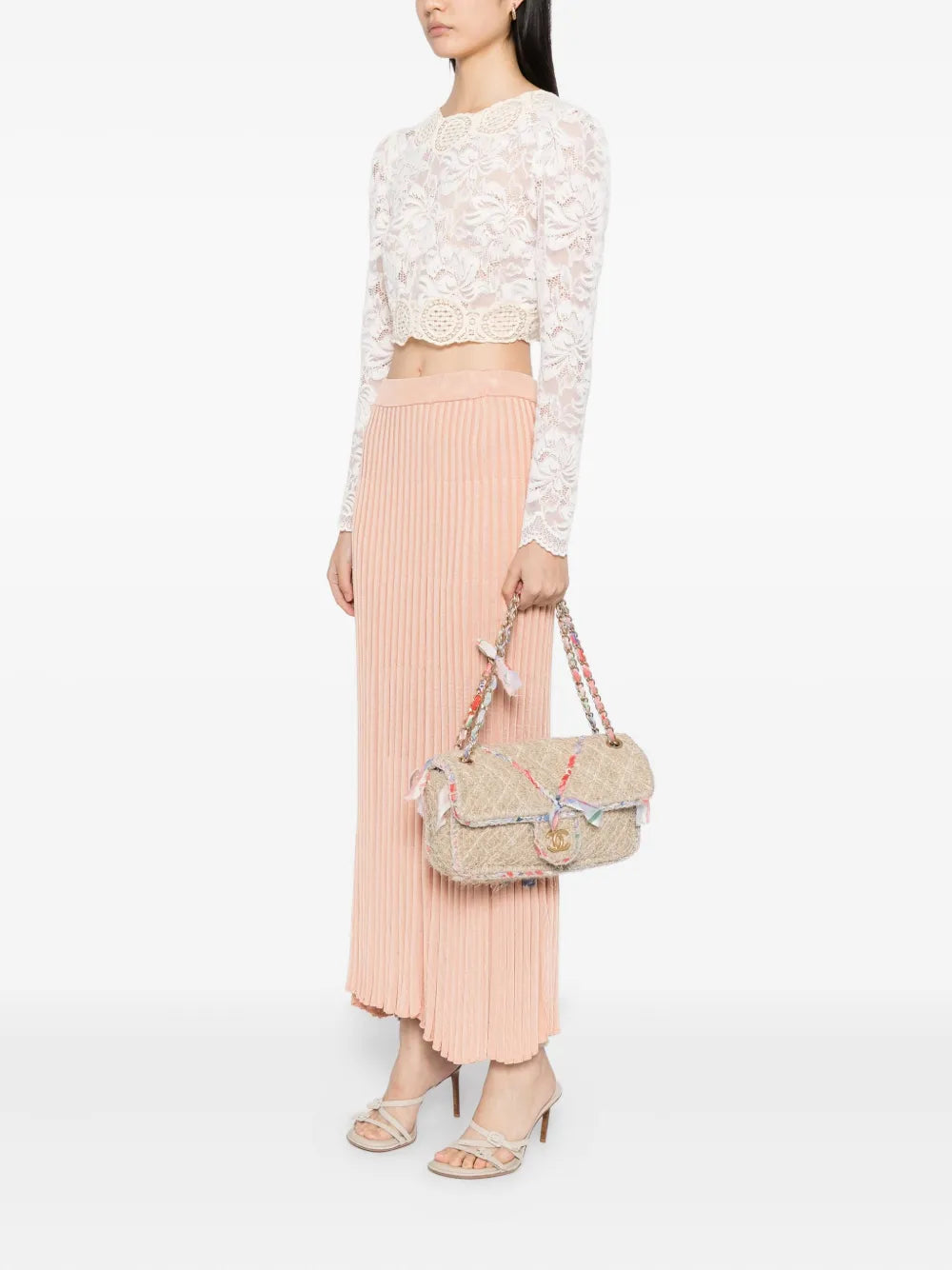 Pre-OwnedCHANEL Pre-Owned2010 CC Straw Flap shoulder bag