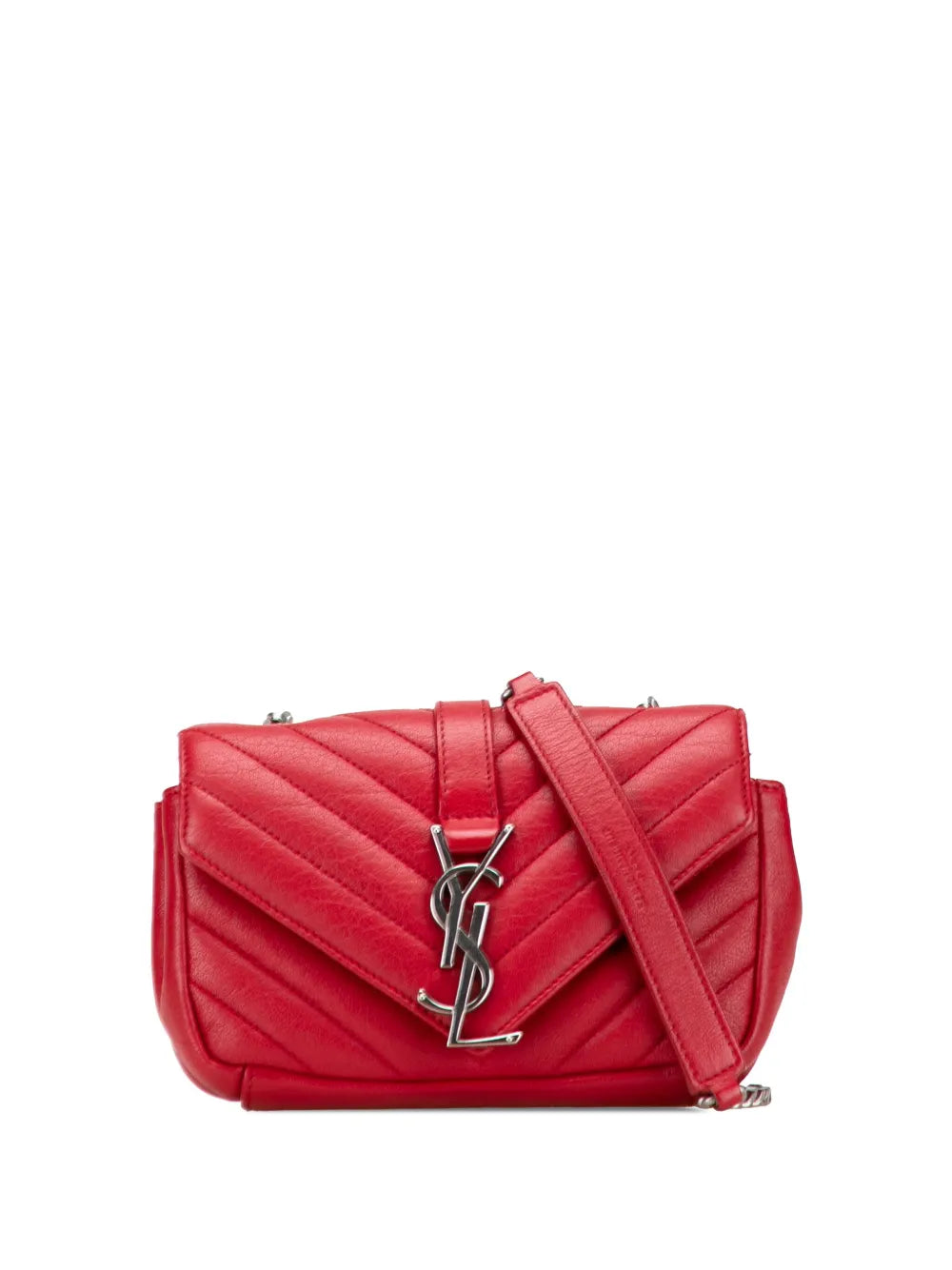 Pre-OwnedSaint Laurent Pre-Owned2015 Baby Sheepskin Chevron Classic Monogram Chain Bag crossbody bag