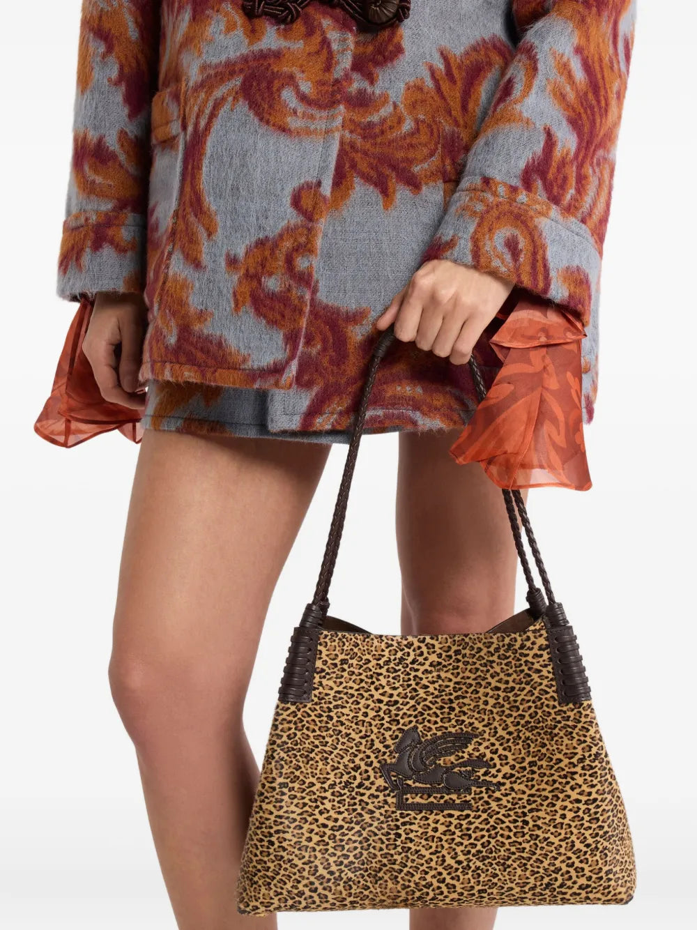 ETROsmall Libra leopard-print tote bag