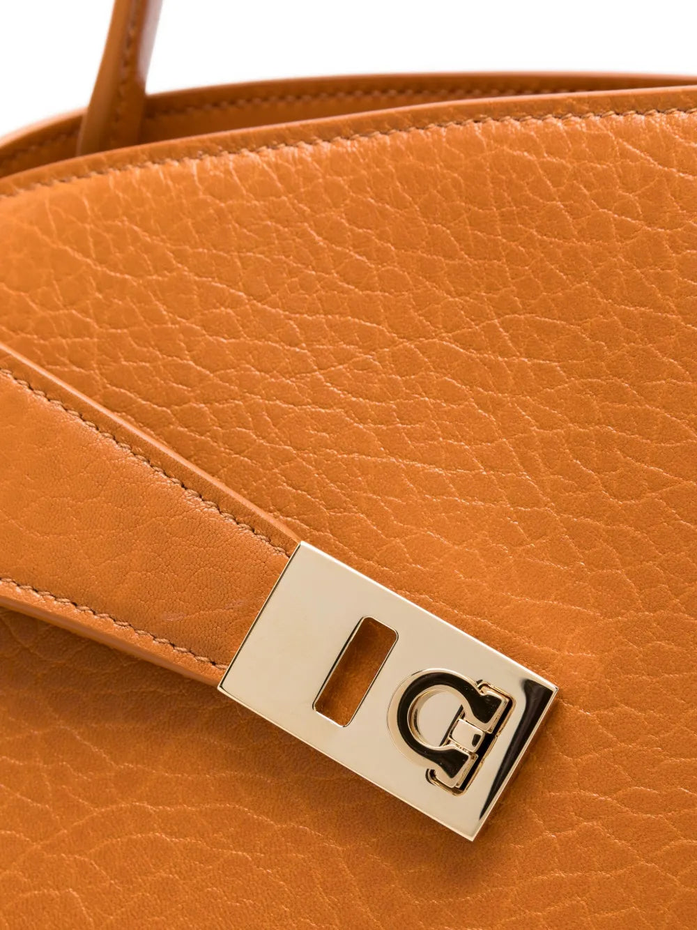 FerragamoHug curved-top clasp tote bag